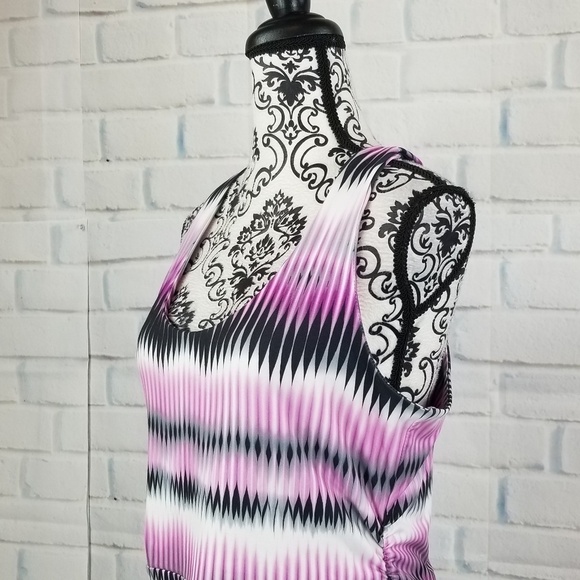 Tehama stretch knit size large geo print dress - Picture 5 of 8